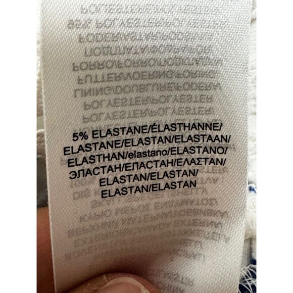 LAUREN RALPH LAUREN White/Blue Mulberry Floral Lace Sheath Midi Dress, Sz 10 - Picture 12 of 13